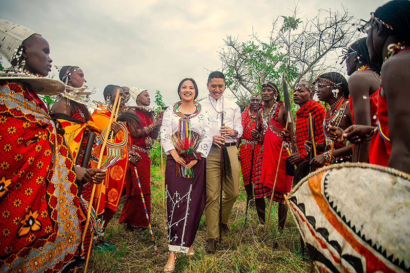 Couple during a Maasai Wedding Ceremony