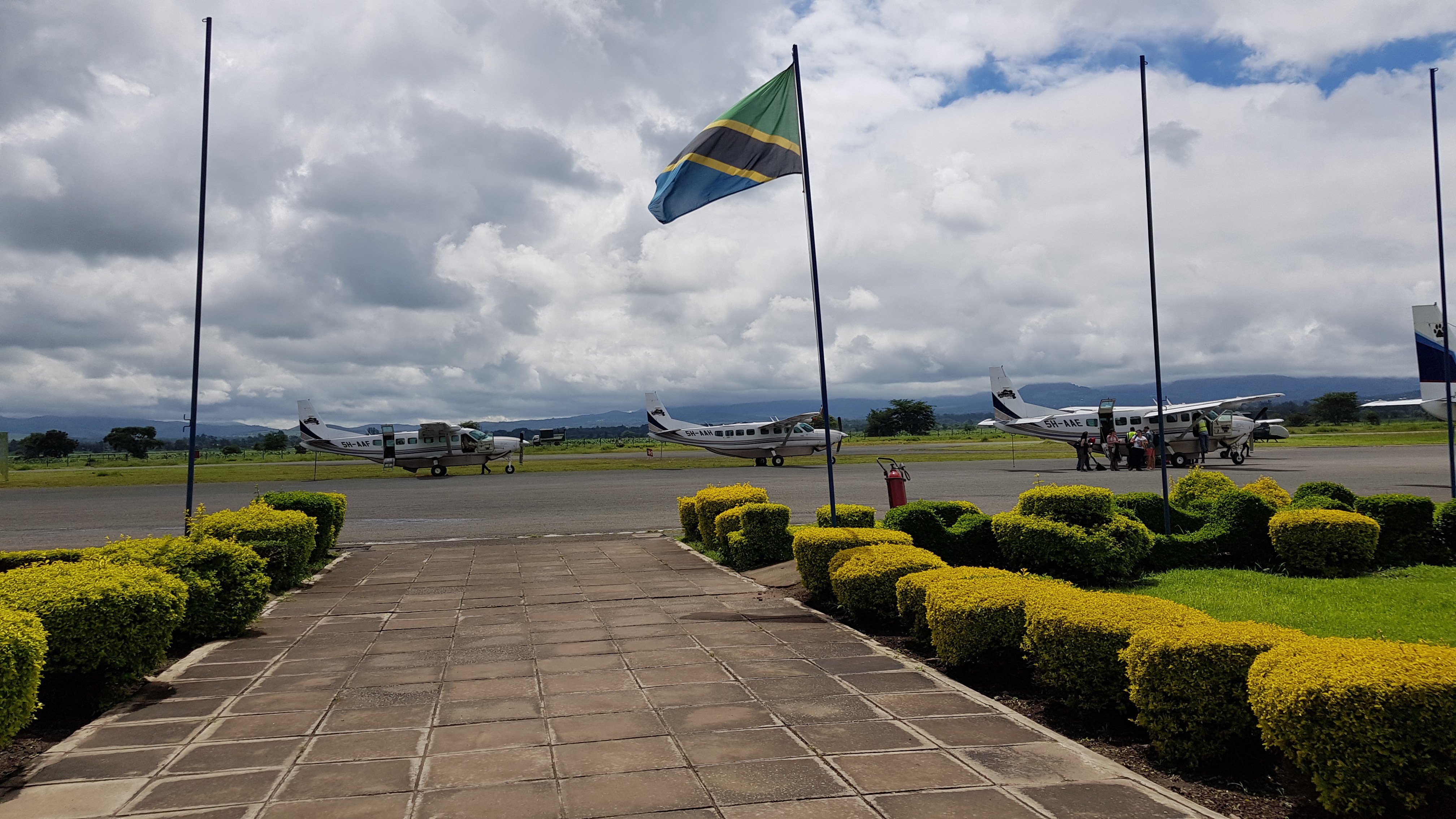 Tanzania Flag - Arusha Airport