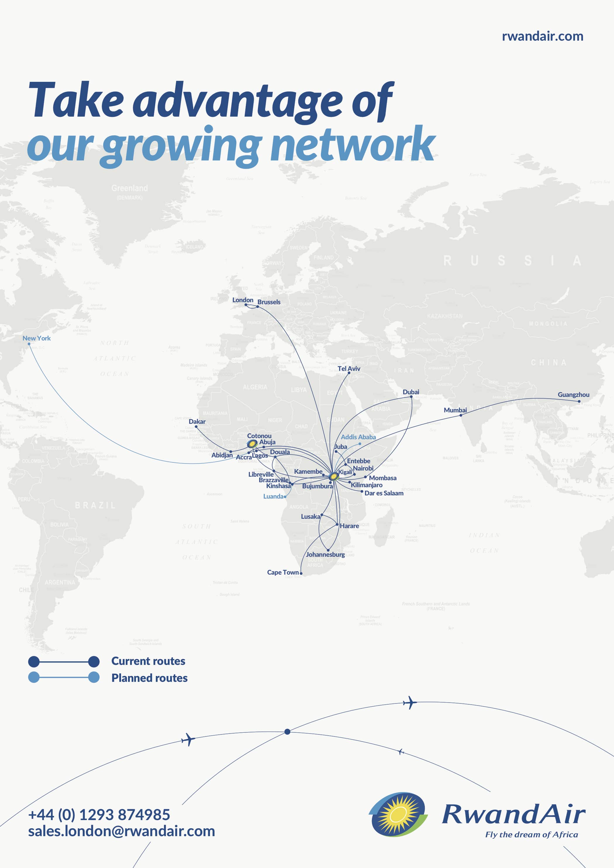 Route Map - Rwandair